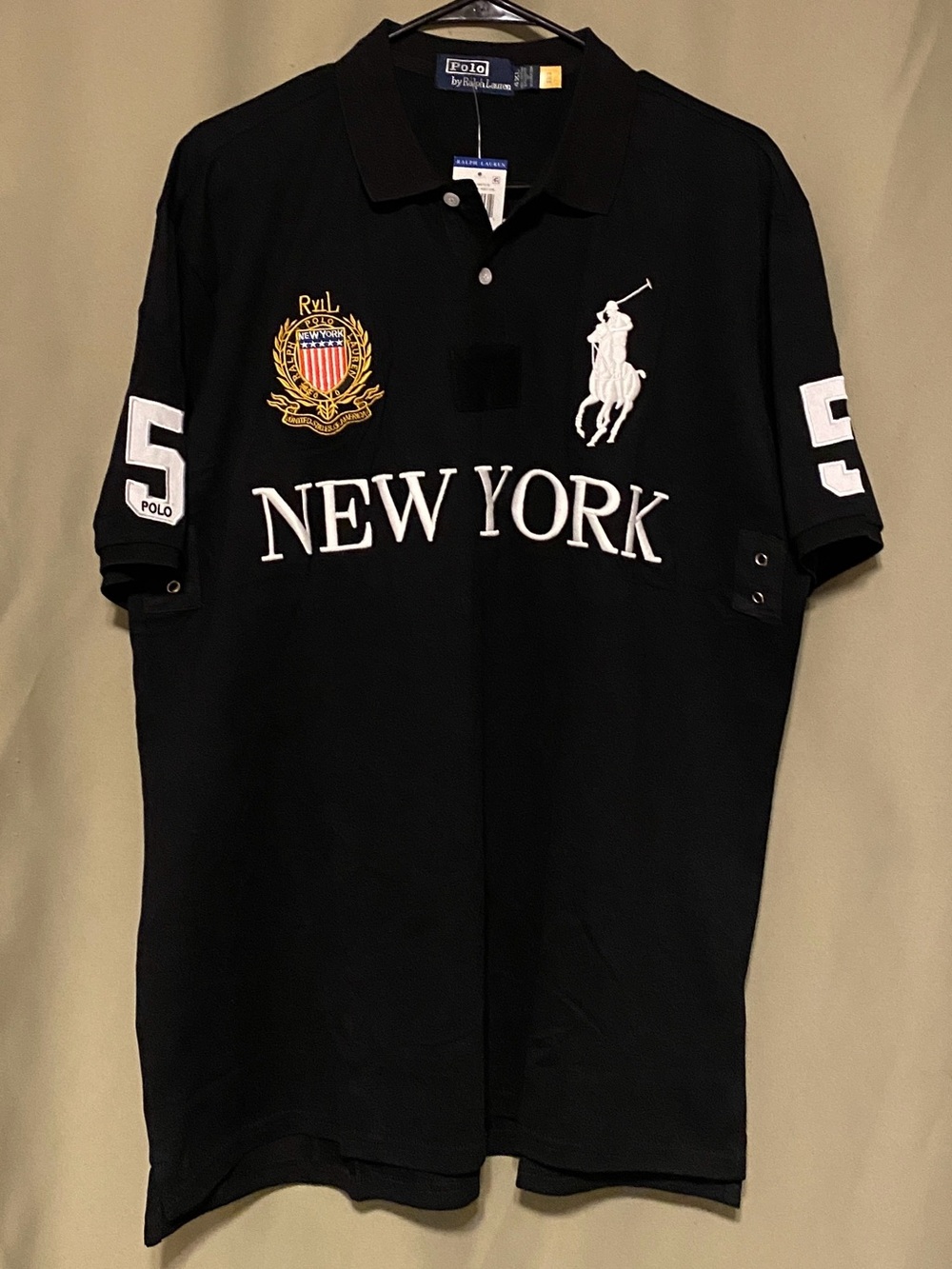 Vintage Polo Ralph Lauren New York Big Pony #5 Chief Keef Polo Shirt 4XL NWT